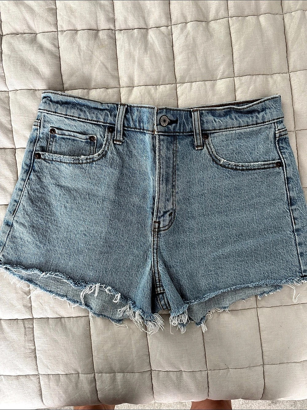 Abercrombie & Fitch High Rise Denim Jean Shorts Waist 29